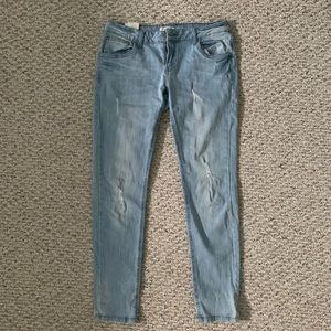 Ripped light wash jeans